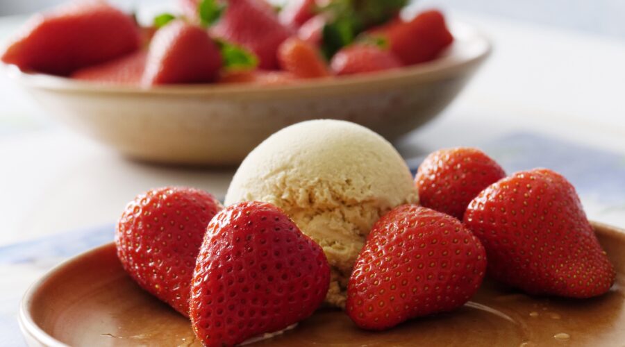 Strawberries and Ice Cream