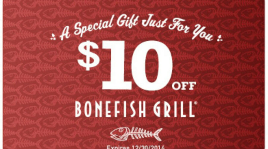 Get a $10 Bonefish Grill Coupon December 2014