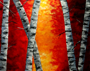 Birchology Birch Trees Canvas Art Acrylic Painting