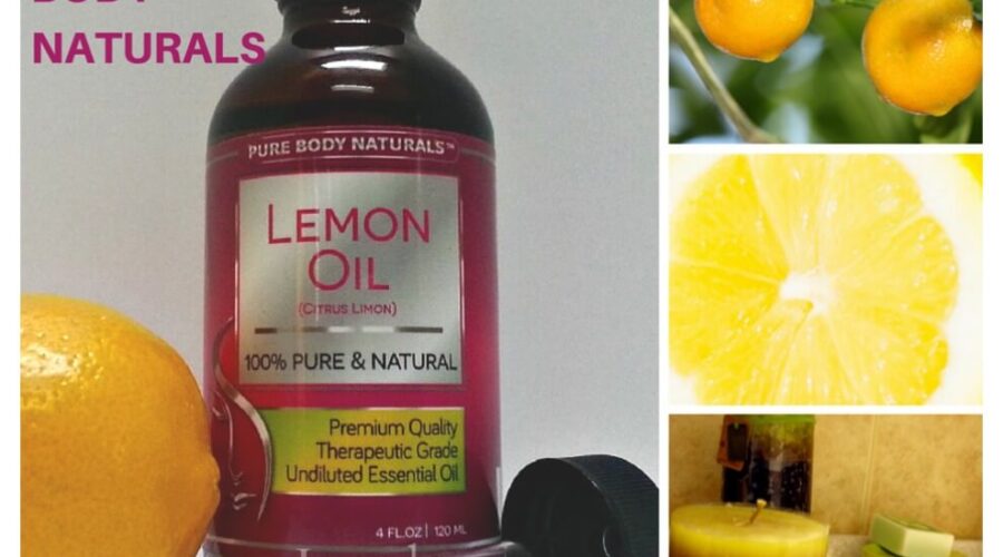 Pure Body Naturals Essential Lemon Oil Collage