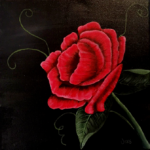 Rosa-Negra Canvas Art for Sale